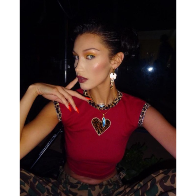 LEOPARD CROP TOP | Y2K AESTHETIC SHIRT | CROP TOP