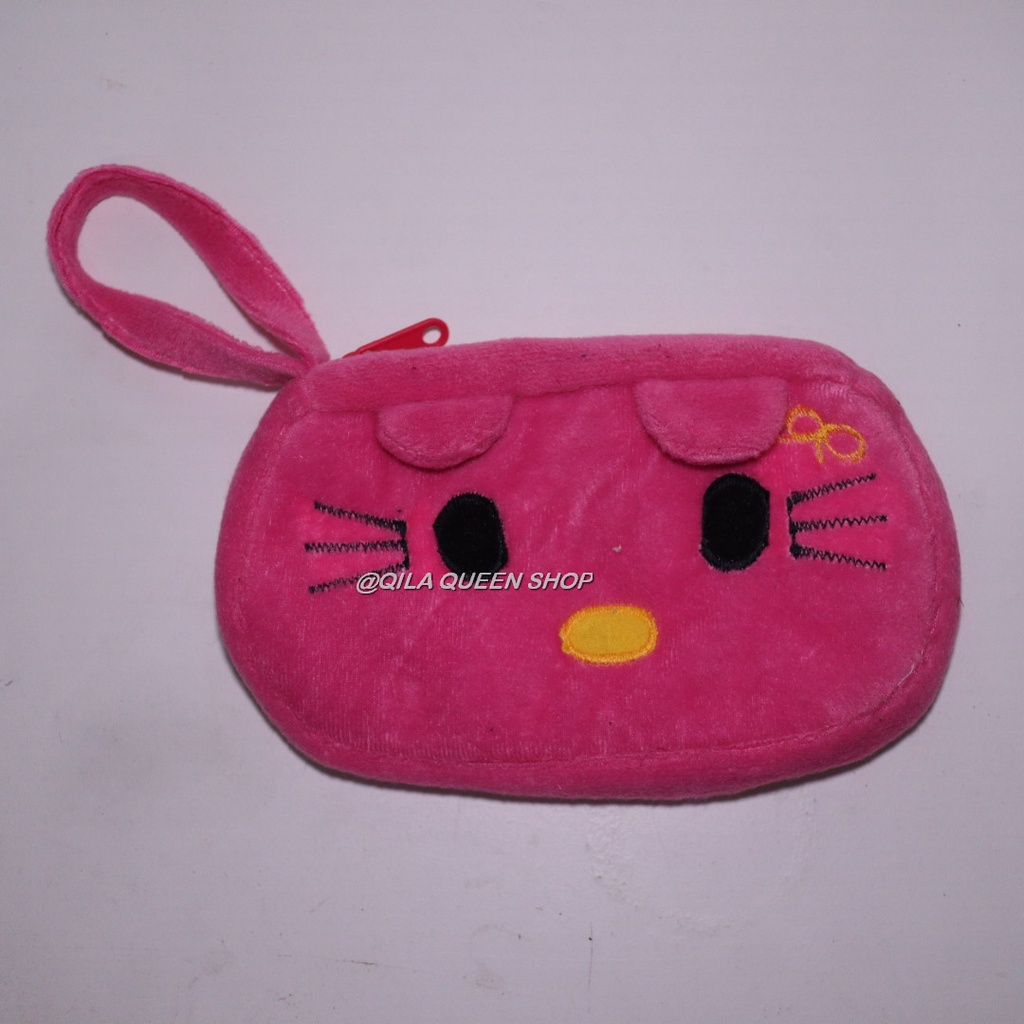 DOMPET KARAKTER BONEKA BAHAN VELBOA,TEMPAT PENSIL BAHAN