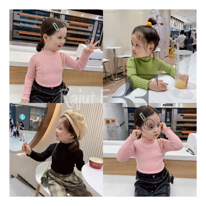 Baju Rajut Anak Perempuan Lengan Panjang Gaya Korea/Rajut anak kriwil