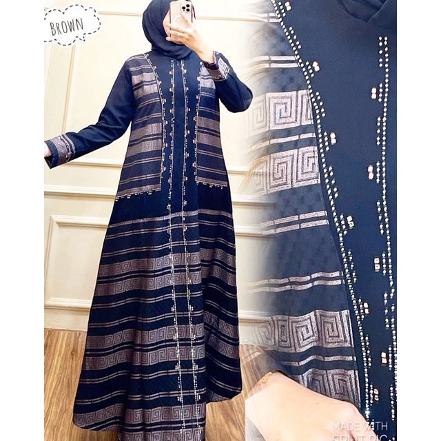 New Dress Hikmat/ Replika Hikmat/ Dress Hikmat/ Fashion Muslim/Gamis Wanita/ Size M-XXL