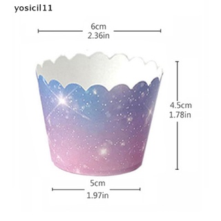 (yosicil11) 50pcs / Set Kertas Wrapper Cupcake Warna Gradasi Untuk Baking #8