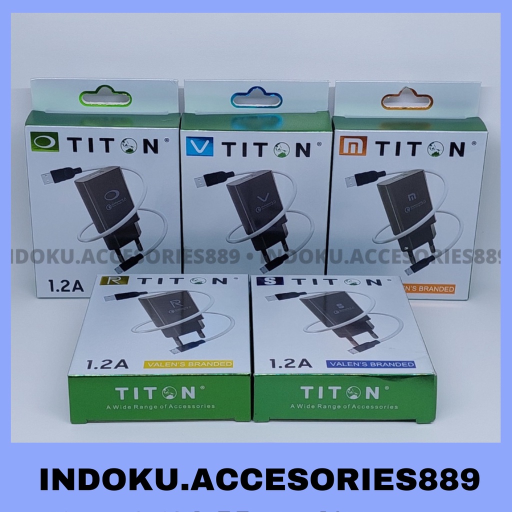 Charger TITON Valen's Branded 1 Port USB 1.2A MICRO