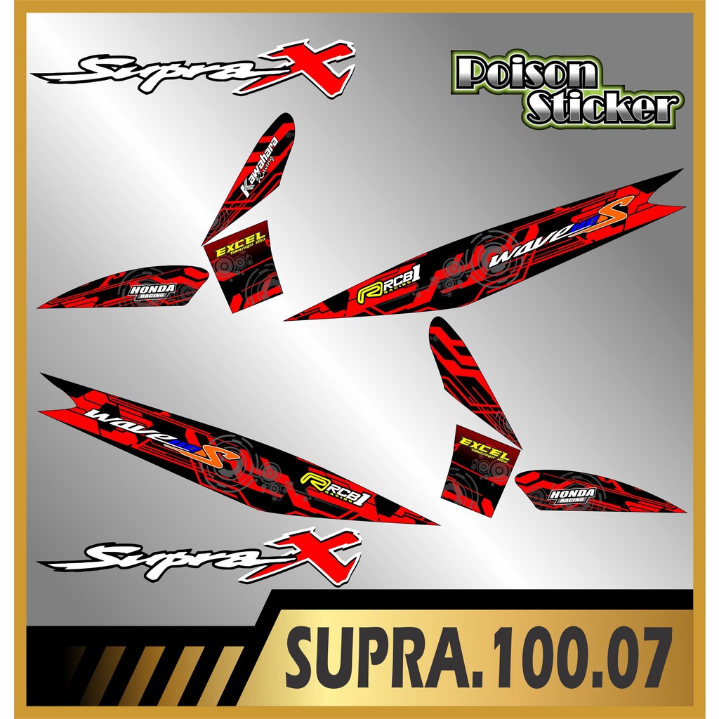 Stiker Striping SUPRA 100 Striping List HONDA SUPRA 100 code 07
