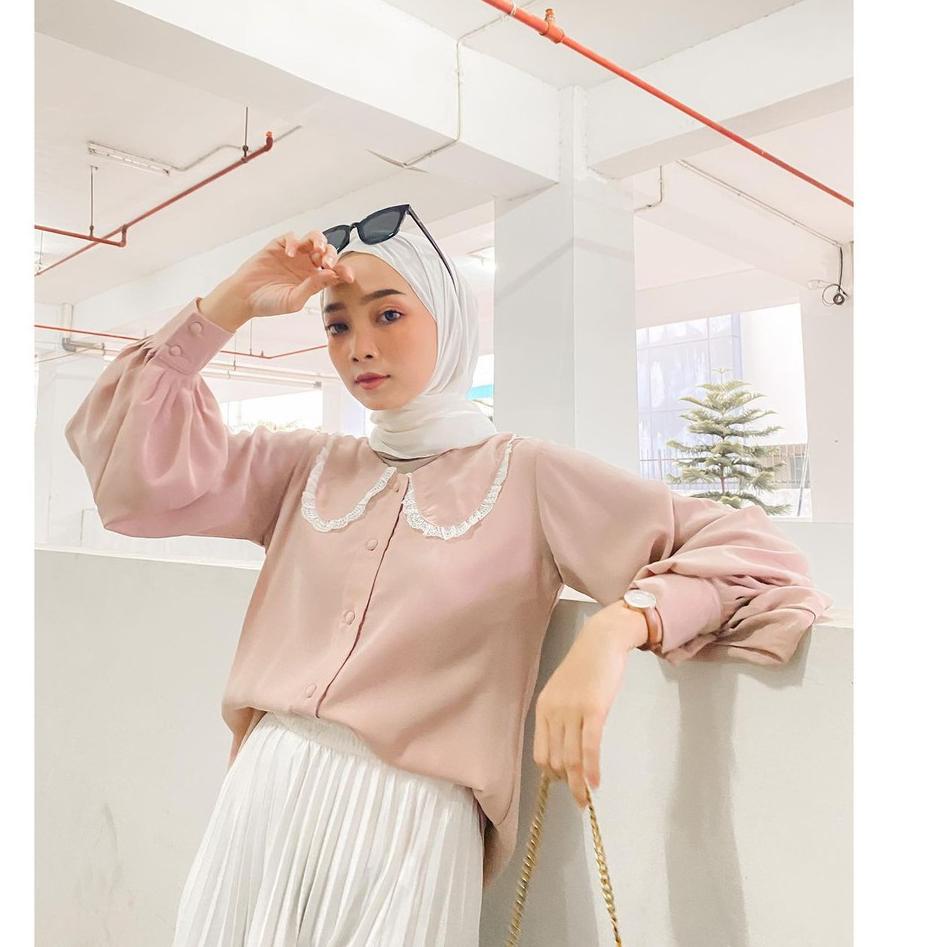 ✵ KELLYA TOP BLUS RENDA / Atasan Blouse Kenami Renda Wanita Muslim Kellya ✸