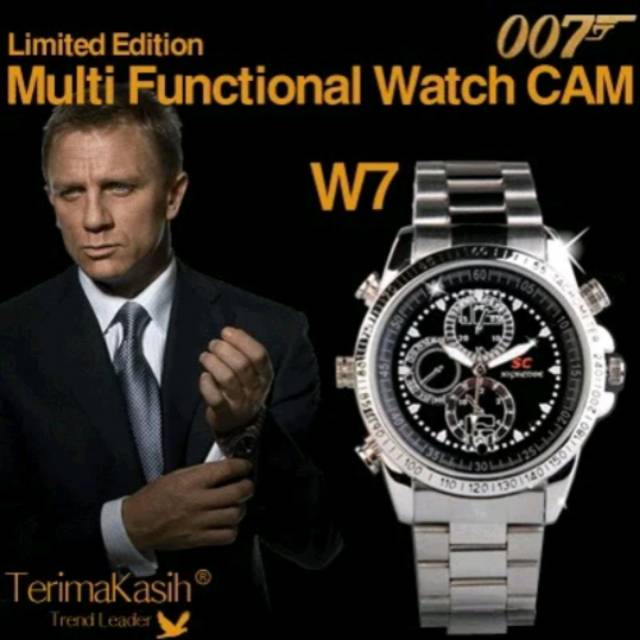 JAM TANGAN SPY CAMERA WATCH ALA JAMES BOND 007 Spy Kamera Jam Tangan ( 8 Gb ) Stainless Keren