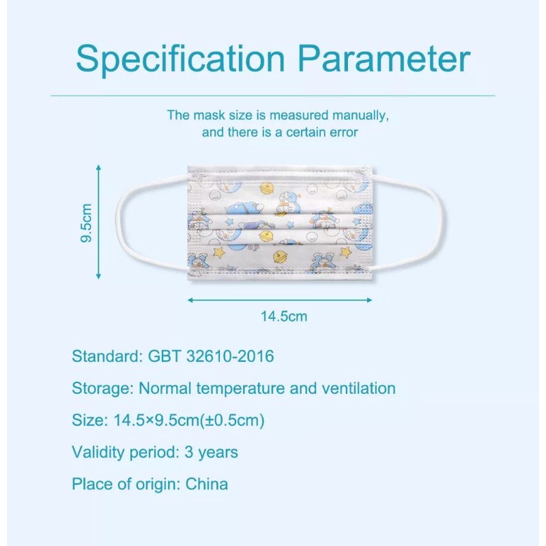 Masker anak motif Doraemon