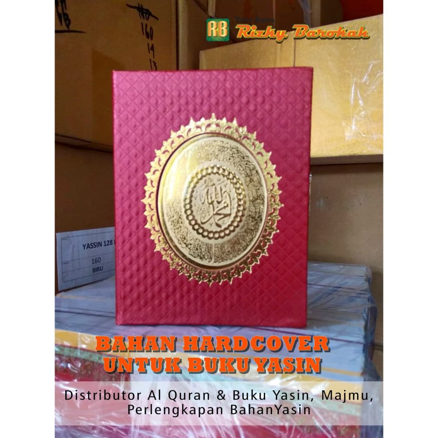 Hard Cover Buku Yasin RCP 62 Poli Emas Runcing Baru
