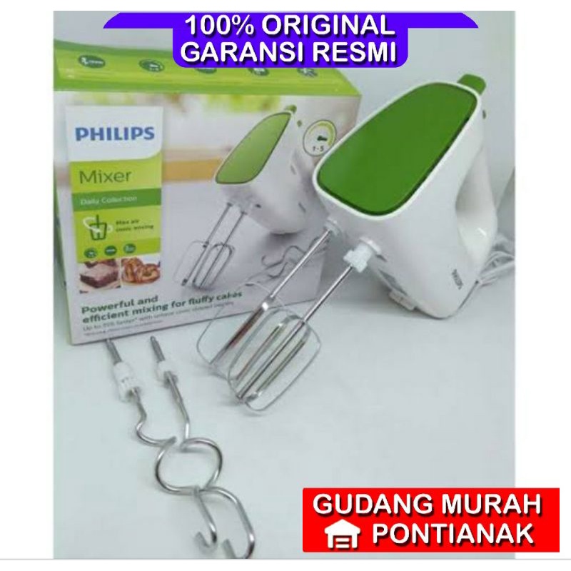 Mixer Philips HR 1552 / hand Mixer philips /pengaduk /warna putih hijau