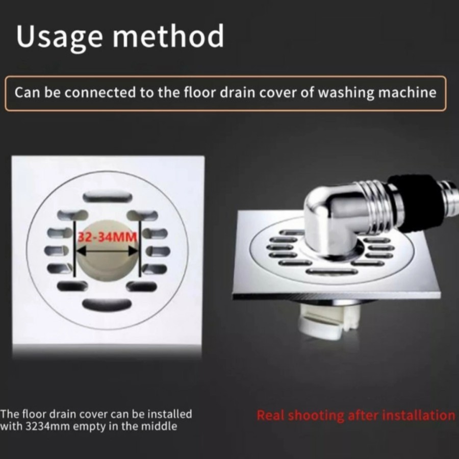 Floor drain mesin cuci full set Sambungan pembuangan air mesin cuci