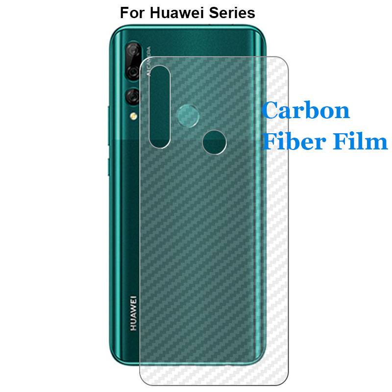 Film Pelindung Layar Belakang Carbon Fiber 3d Untuk Huawei Y5 / Y6 Pro / Y6P / Y7Pro / Y7A / Y8P / Y9 / Y9 Prime