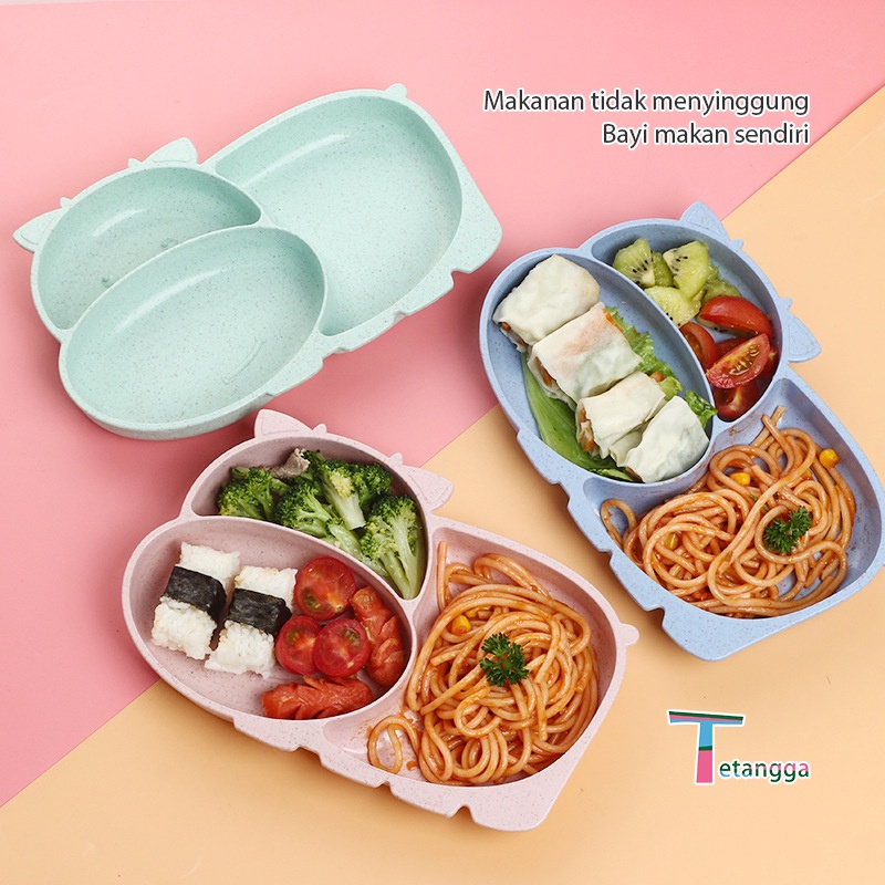 Set Peralatan Makan Anak Sendok Garpu Anak Mangkok Tempat Makan Bayi Piring Makan Anak