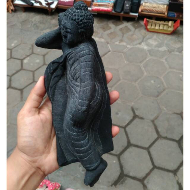 (BISA COD) PAJANGAN MINIATUR PATUNG DEWA BUDHA TIDUR 25x8 cm - DEKORASI RUMAH MURAH