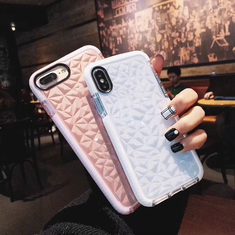 Case Transparan Shockproof Aksen Berlian Untuk IPhone 11 12 Pro Max Mini