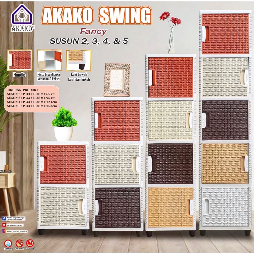 Lemari Akako Swing Susunan 5