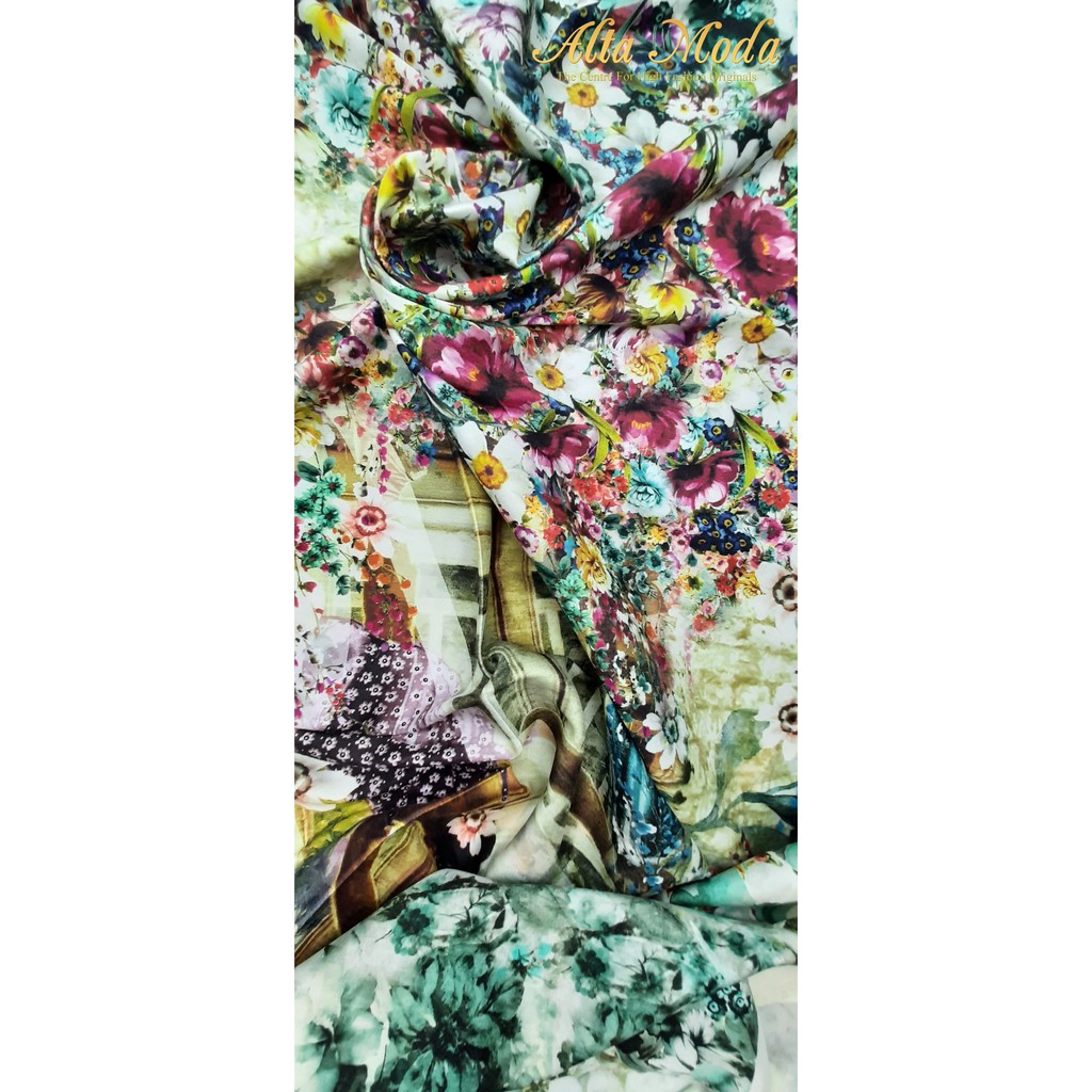 

Alta Moda Linen Motif Fancy Abstrak Floral Kain (1 M)