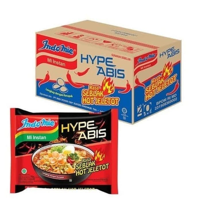 

Indomie Hype Abis Seblak Hot jeletot [ 75gr /40pcs /1 Karton ] - BARU