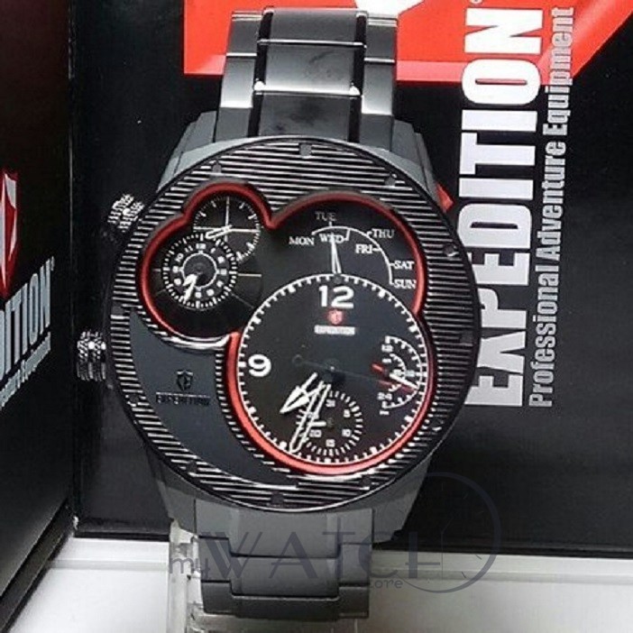 Jam Tangan Pria Expedition E 6737 Original Black Red