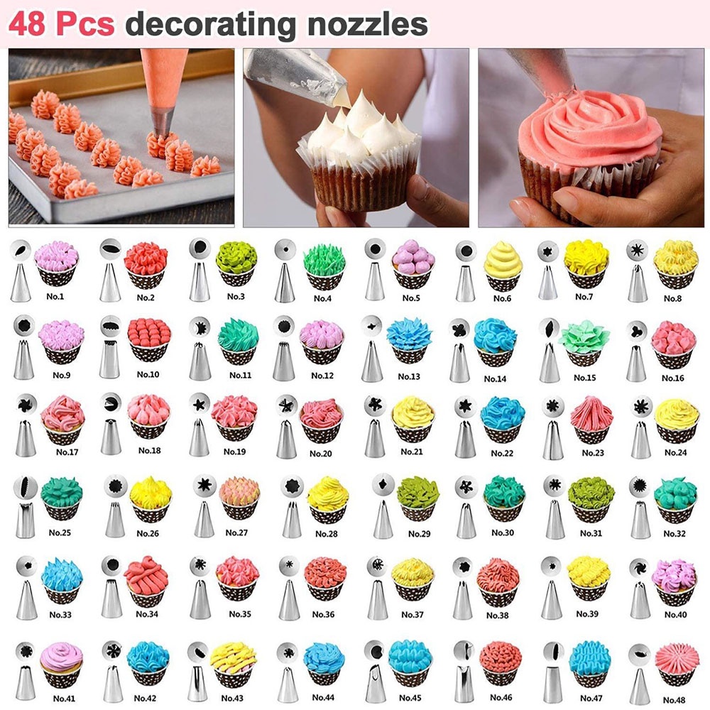 82pcs / Set Spuit Piping Icing Untuk Dekorasi Kue Owt