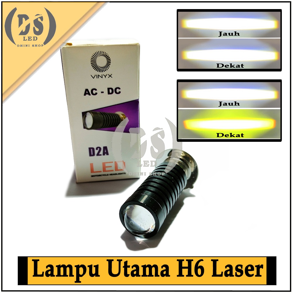 Lampu Led Utama Motor Vinyx D2 H6 Laser Matic Bebek / Lampu depan motor Beat D2 Laser