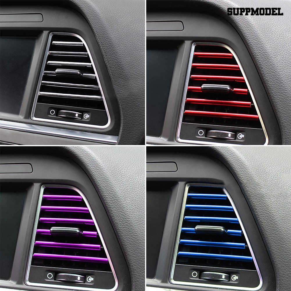 ✔ Suppmodel 10Pcs Car Auto Air Outlet Vent Interior Decorative Stickers Decals Strip Accessory