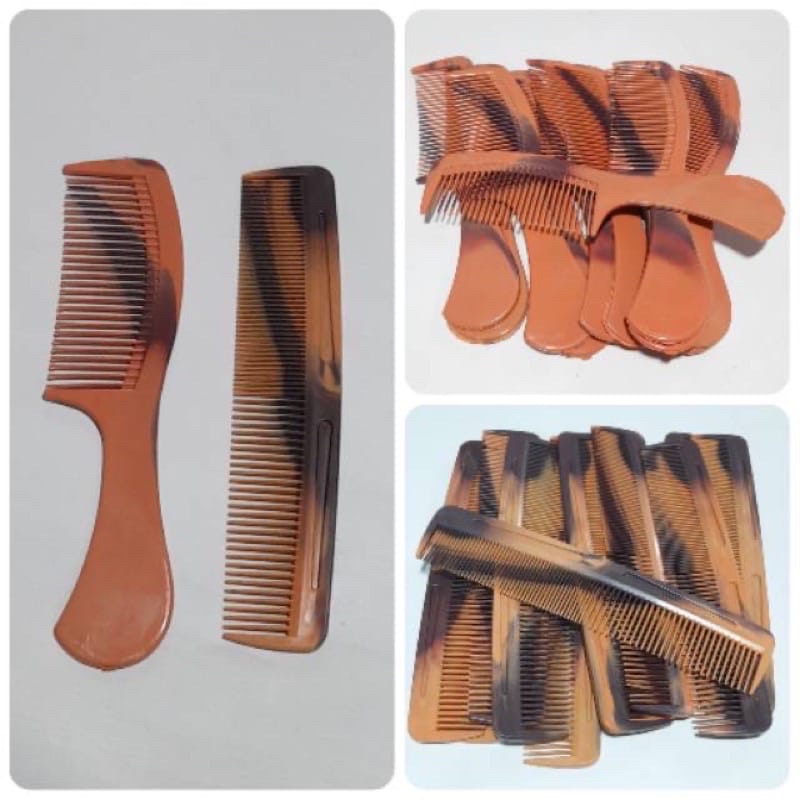 sisir rambut gagang plastik kayu / sisir rambut lebar / sisir rambut gagang / sisir rambut coklat gagang plastik kayu