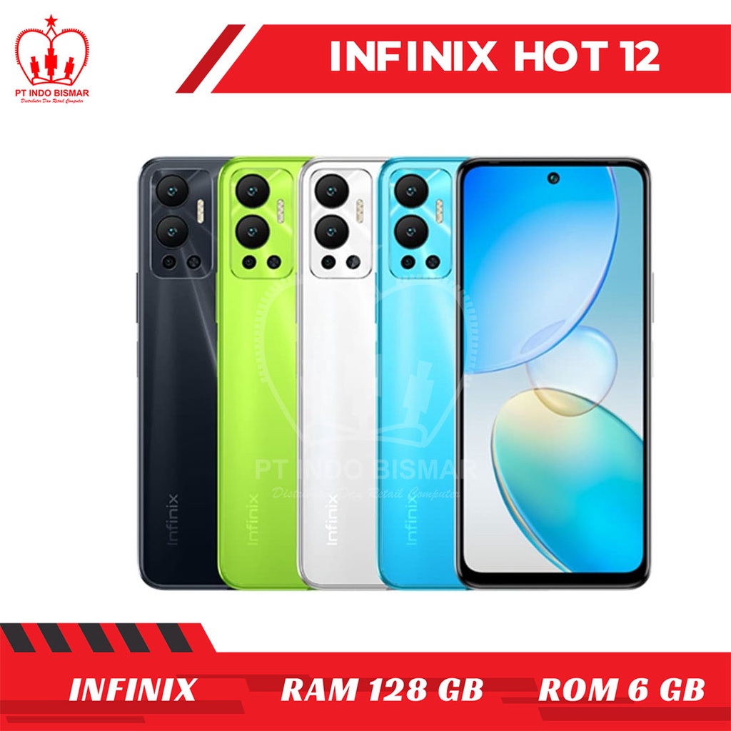 Infinix  Hot 12 RAM 6GB ROM 128GB SMARTPHONE BERGARANSI
