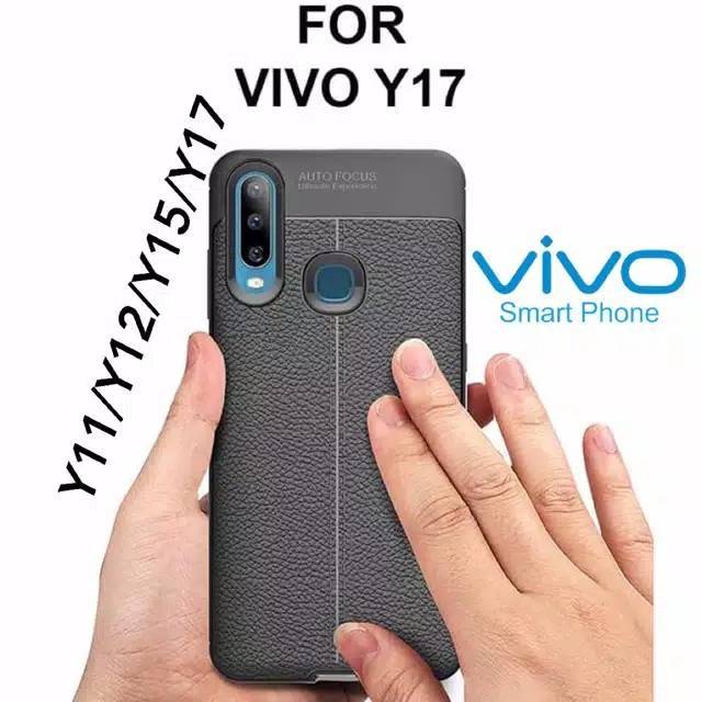 Vivo Y20 Y20S Y20i Y91 Y19 Y17 Y15 Y12 Y11 Y12S Softcase Auto Focus Leather Case Kulit Jeruk