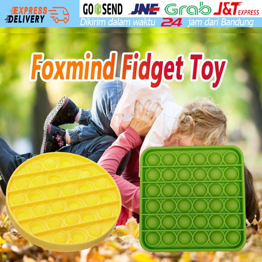 Foxmind Pop It Push Pop It Toy Bubble Sensory Fidget Toys Stress Relief Mainan Edukasi Anak
