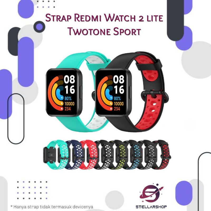 Strap Redmi Watch 2 lite compatible Mi watch lite Twotone Sport