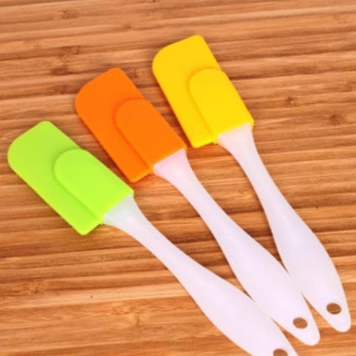 [BISA COD] Spatula Silikon Ukuran Kecil Food Grade Spatula Karet Scraper Tahan Panas Anti Lengket Murah