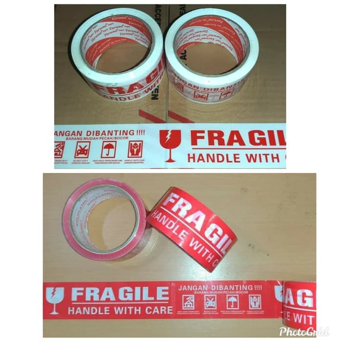 

OPP Lakban Fragile 2inch 48mm x 50m GOLDLAND Lakban 2" jangan dibanting