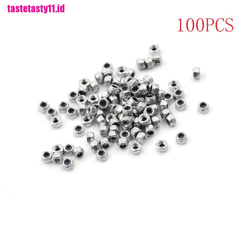 100 Pcs Kunci Hex Bahan Nilon Stainless Steel Ukuran M3X0.5Mm