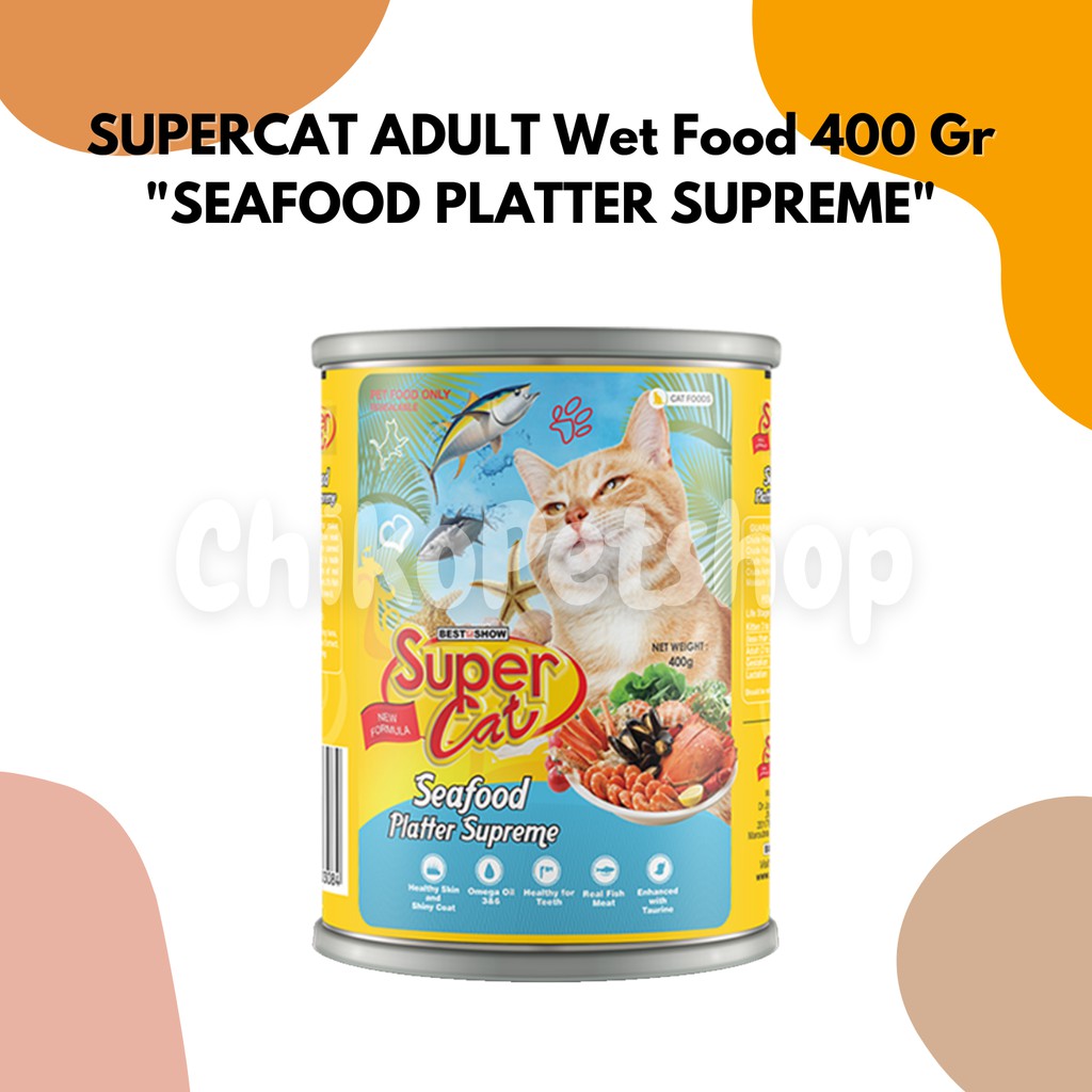 SUPERCAT ADULT Makanan Basah Kaleng Kucing Dewasa Super Cat 400 Gr - Varian Rasa