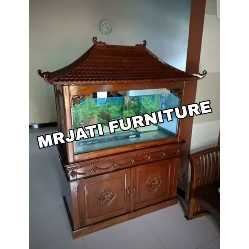 Meja Aquarium jati