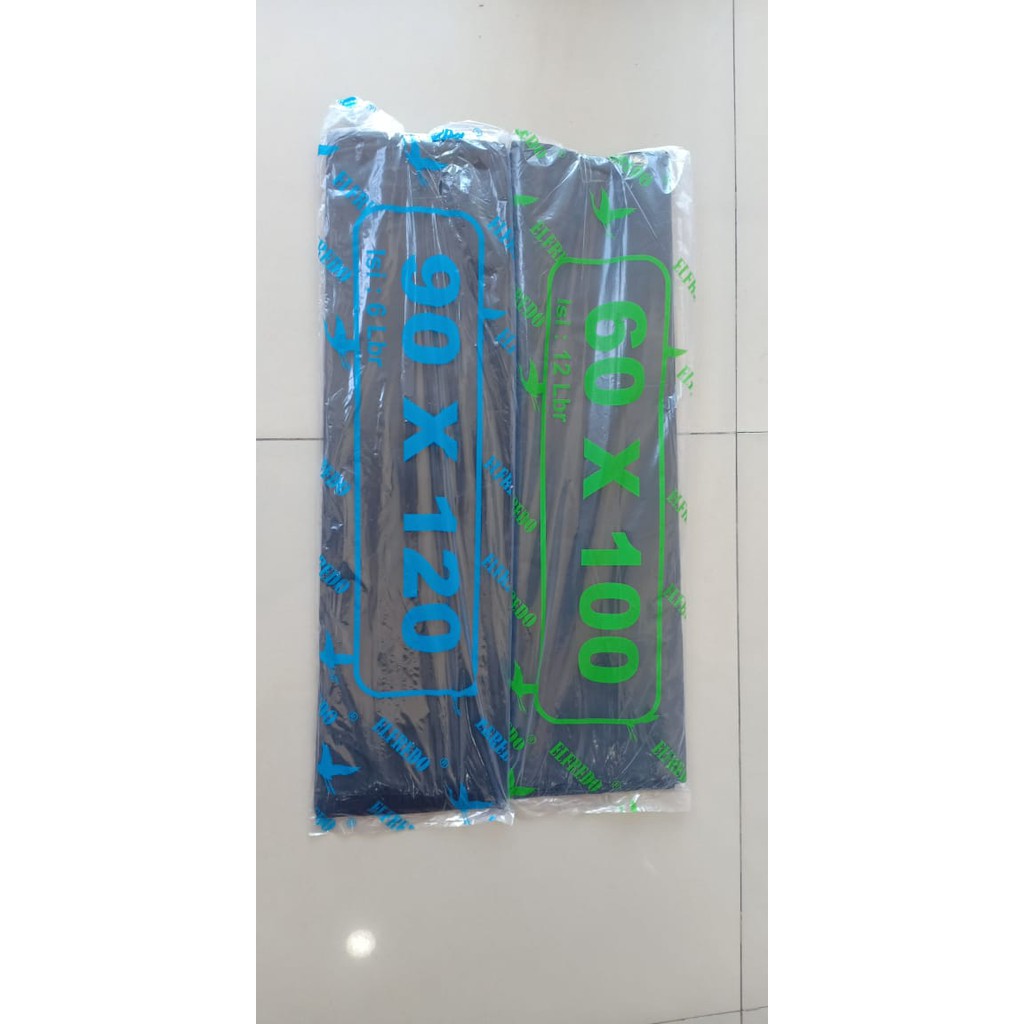 KANTONG PLASTIK SAMPAH HITAM UKURAN 40x60, 50x75, 60x100 &amp; 90x120 cm