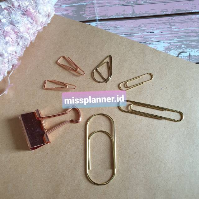 

Paperclip set rose gold dan gold