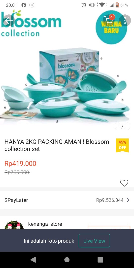 Hanya 2kg Packing Aman ! Bloomia Collection Set/blossom Collection Set