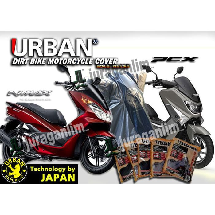 Cover/selimut/pelindung motor URBAN - EXTRA JUMBO KHUSUS NMAX &amp- PCX - Dominan HITAM