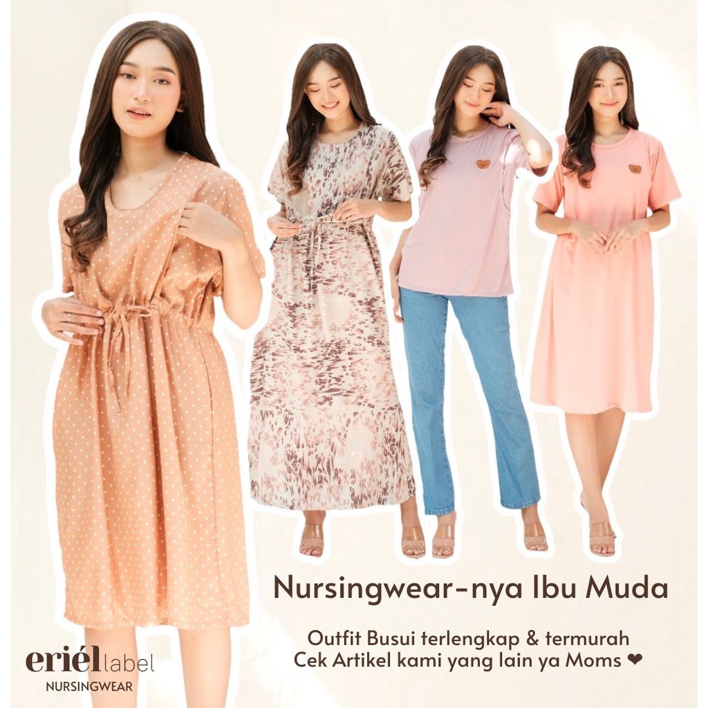 YUKA - One Set 2in1 Menyusui Bukaan Samping Kanan Kiri Double Akses Setelan Hamil Busui Friendly Nursingwear