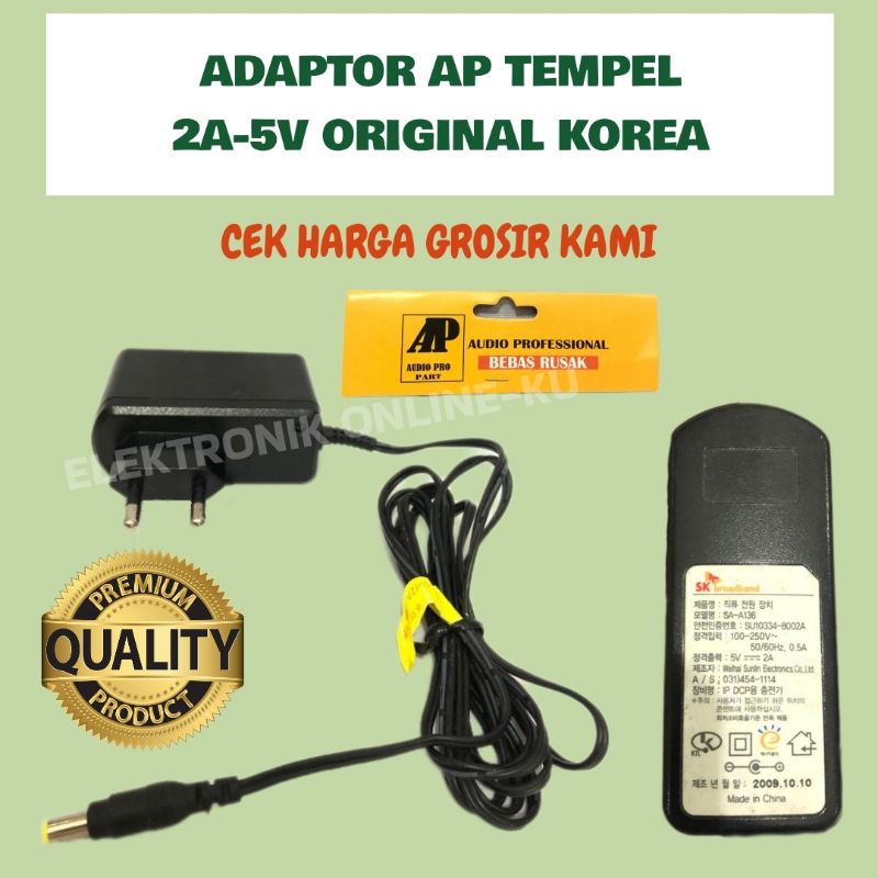 ADAPTOR TEMPEL 2A 5V ORIGINAL KOREA