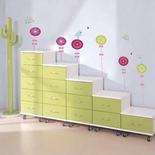 RELIZA WALL STICKER / STIKER DINDING RUMPUT BUNGA BULAT POLKADOT FLOWER JM8177 WALLSTICKER