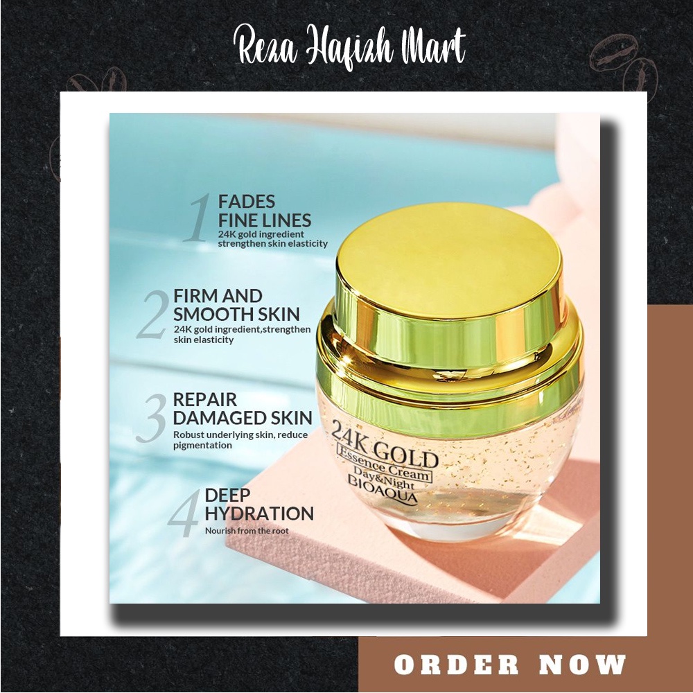 BIOAQUA 24K GOLD ESSENCE CREAM / KRIM 24 K GOLD