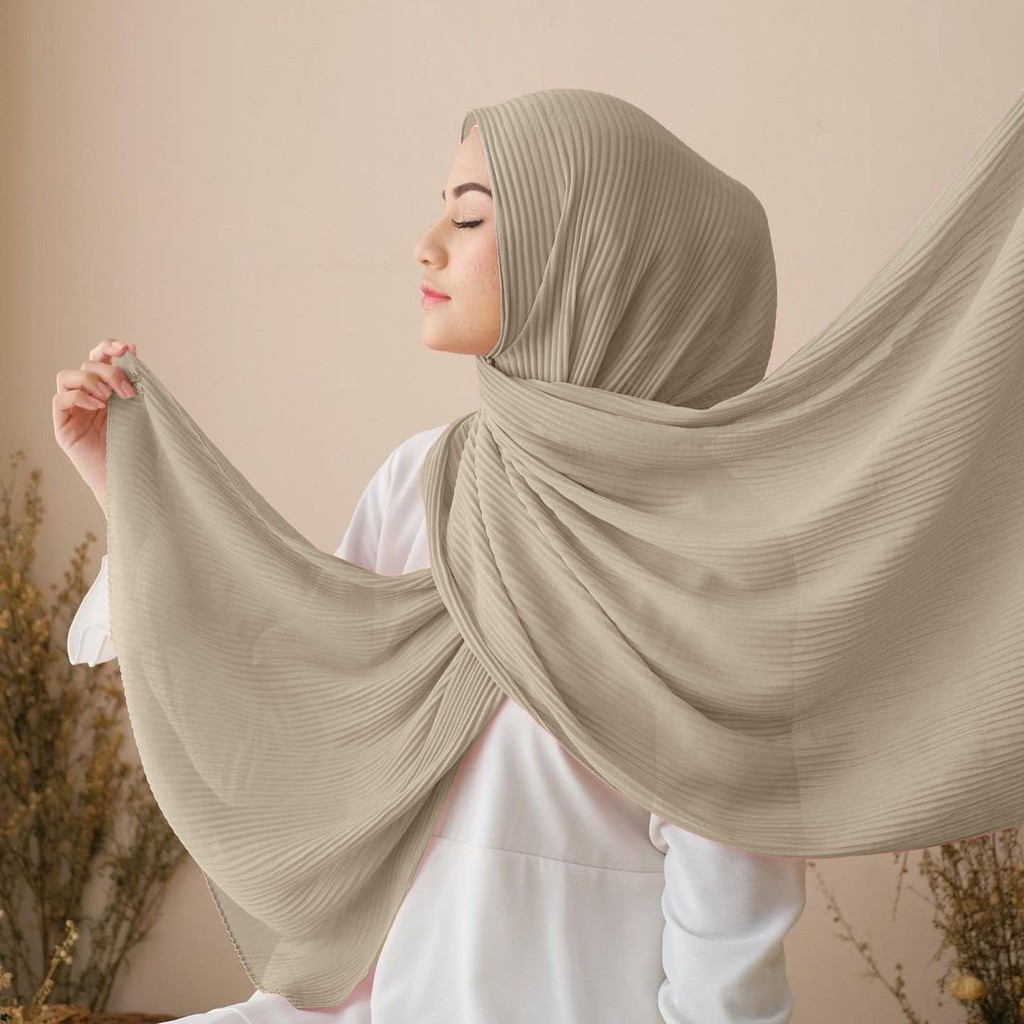 Pashmina plisket shawl full | jilbab plisket diamond | kerudung pashmina plisket shawl