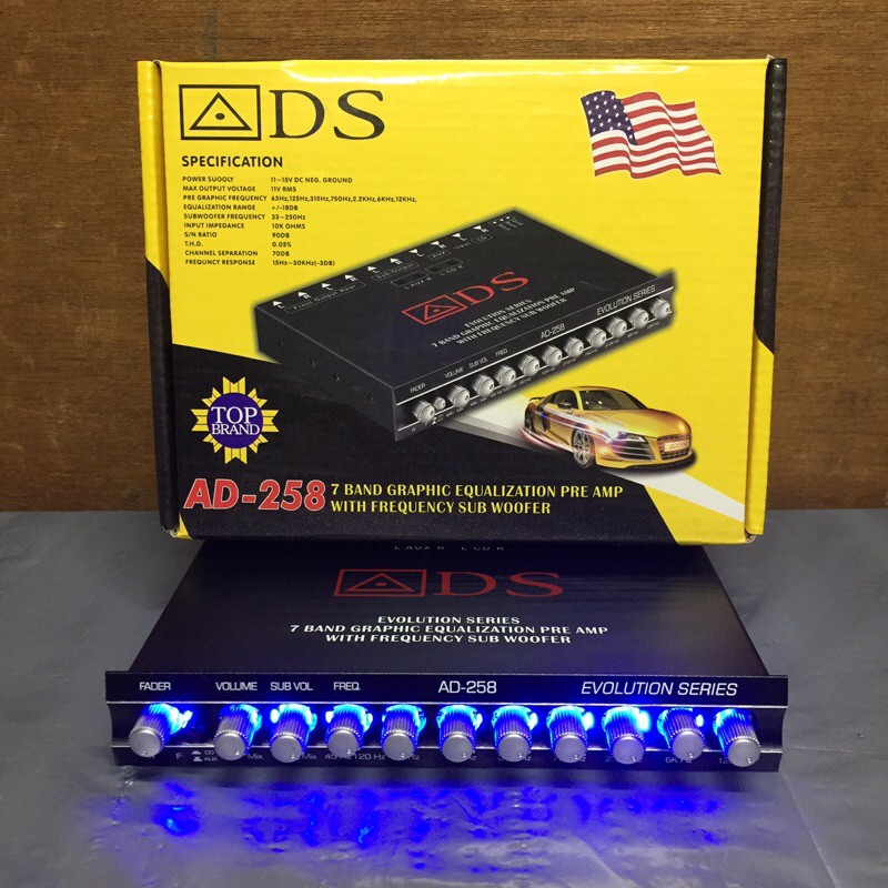 Pre Amp ADS AD-258 - ADS 258 - Preamp Parametric Equalizer Audio Mobil