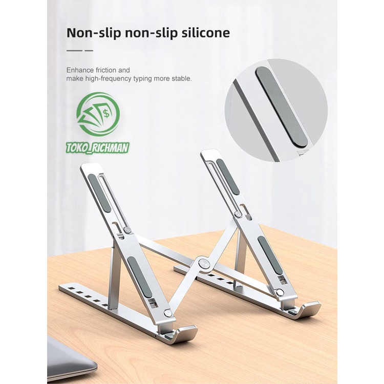 Stand Holder Laptop Anti Slip Multifungsi Dudukan Laptop Kokoh Portable