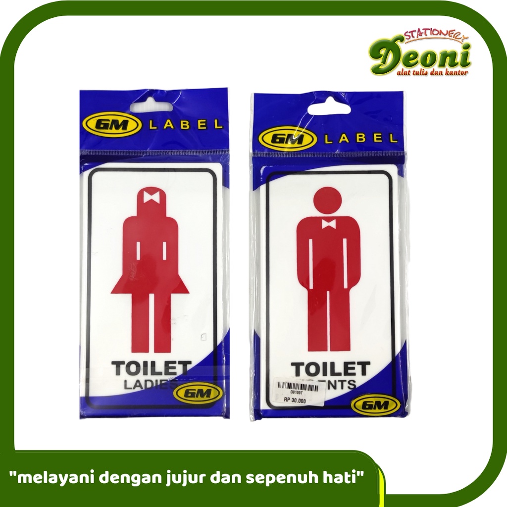 

GM LABEL Akrilik 9 X 16cm - TOILET GENTS LADIES