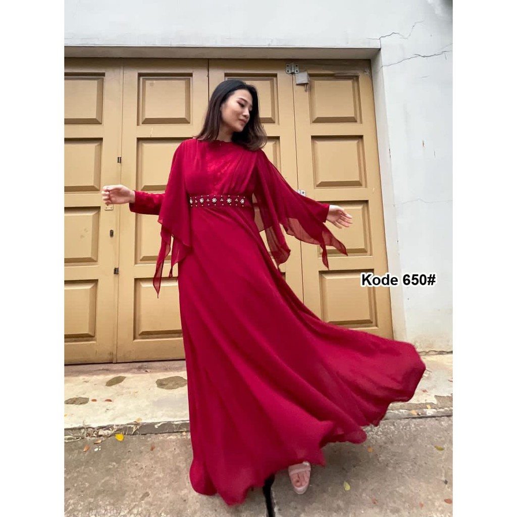 [VM] - Gamis wanita fashion /dress Panjang ceruty muslim _ Mydress_collection 650#
