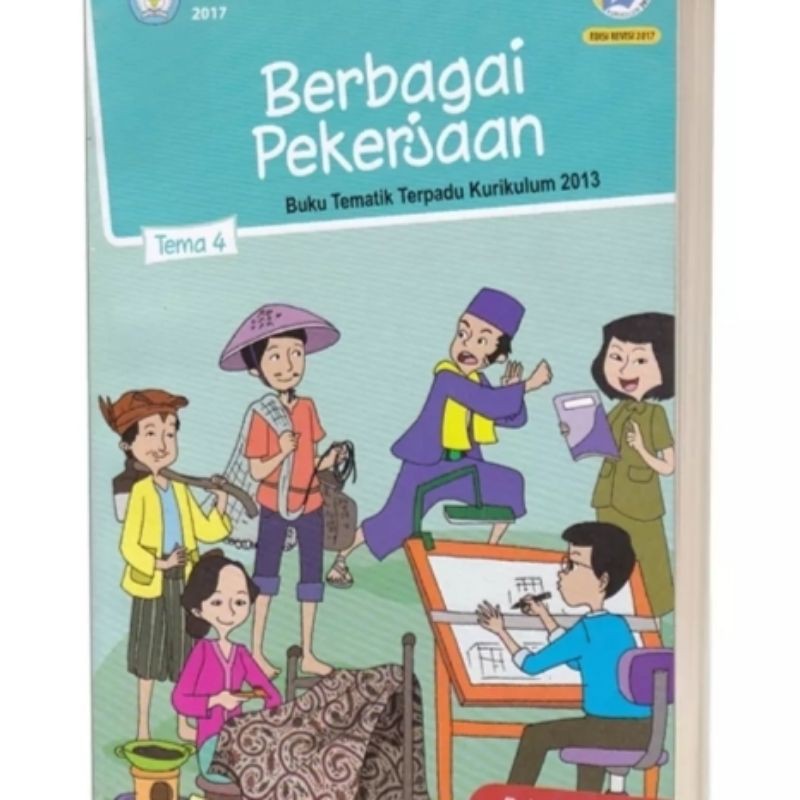 ORI paket buku teks Tematik k13 Dikbud kelas 4 tema 3,4,5 semester 1 edisi revisi terbaru