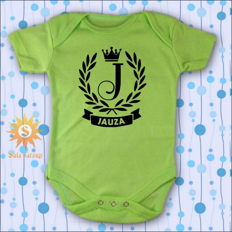 SafaShop Custom Baju Bayi - Inisial J - light