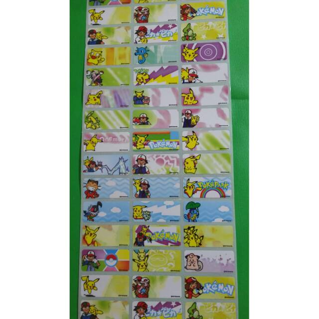 

POKEMON GO Stiker label nama waterproof anti air murah